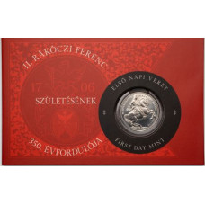 2026. évi II. Rákóczi Ferenc születésének 350. évfordulója 50 Ft-os forgalmi érme emlékváltozat első napi veret díszcsomagolásba